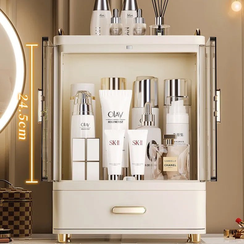 boite de rangement maquillage sur bureau