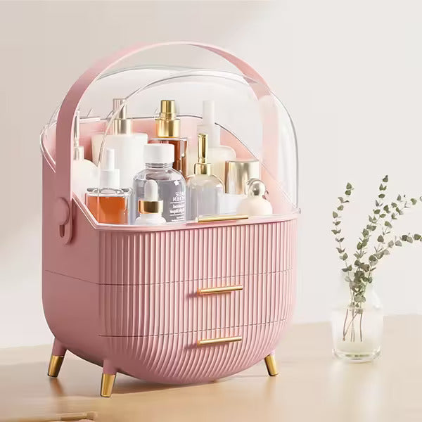 boite de rangement maquillage rose