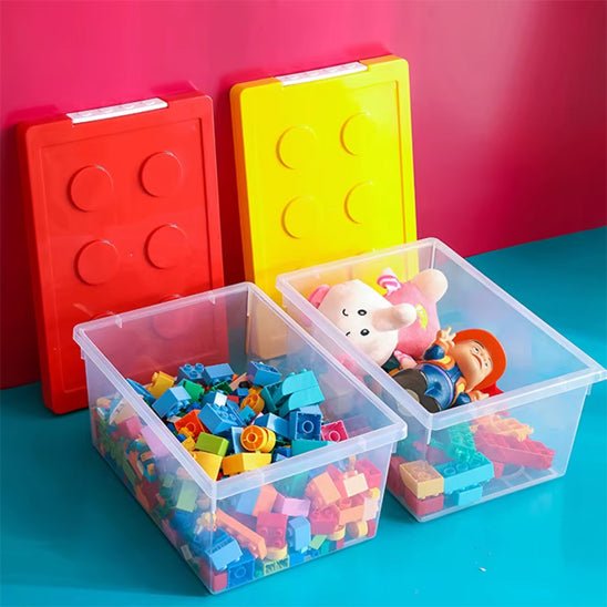 boite rangement plastique briques construction chambre