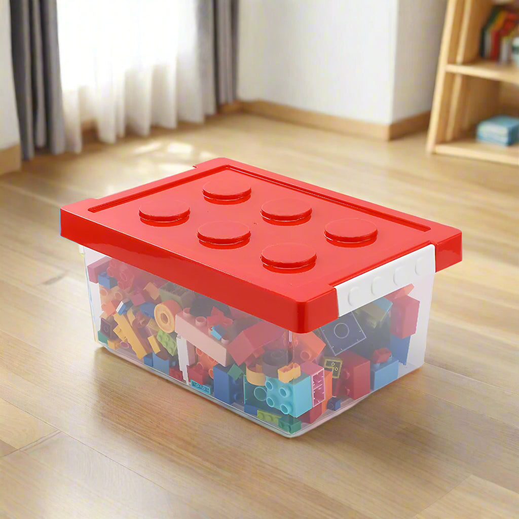 boite rangement plastique briques construction chambre enfant