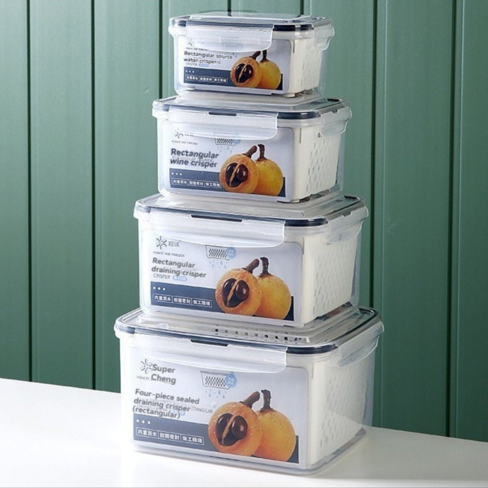 boites de rangement pour frigo carrées lot de 4