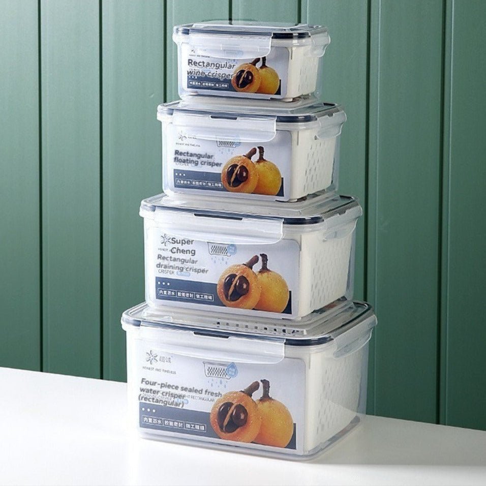boites de rangement pour frigo rectangles lot de 4