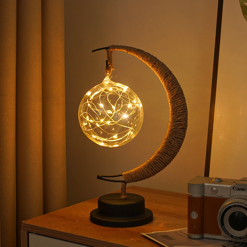 lampe de chevet quartier de lune blanc chaud