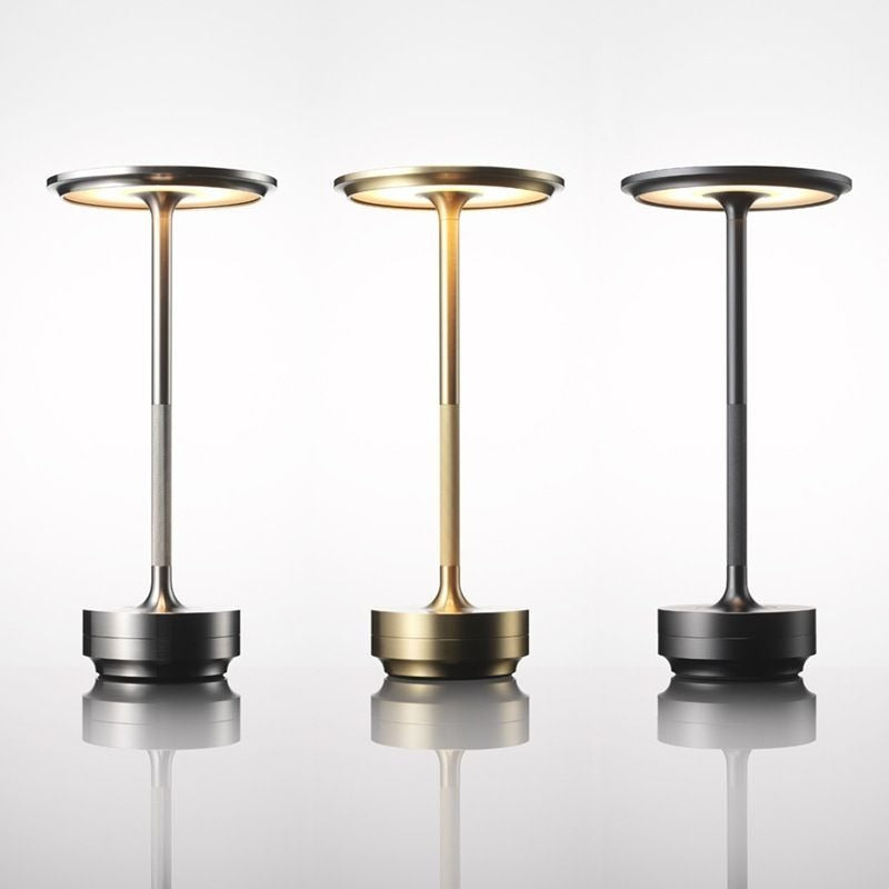 lampe de chevet design argent or noir