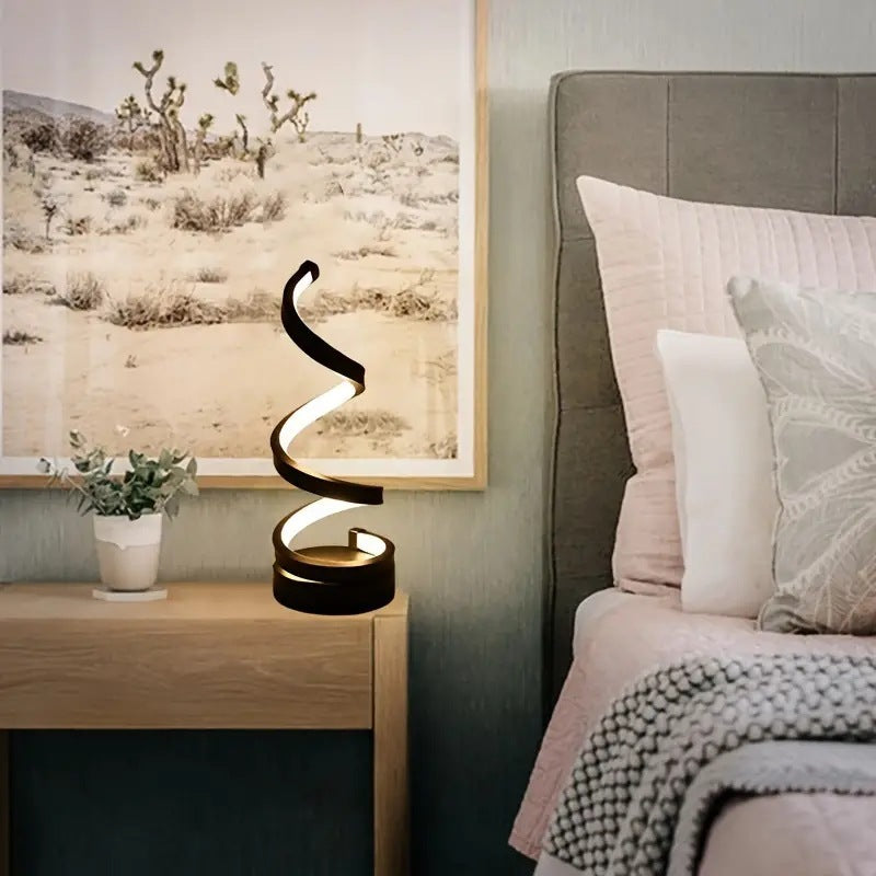 lampe de chevet design en spirale chambre