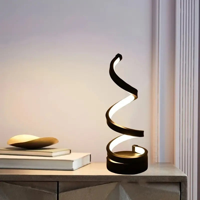 lampe de chevet design en spirale commode