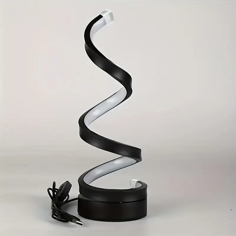lampe de chevet design en spirale prise usb