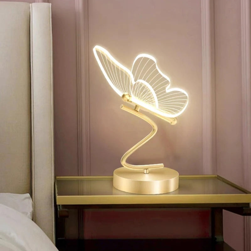 lampe de chevet papillon délicate