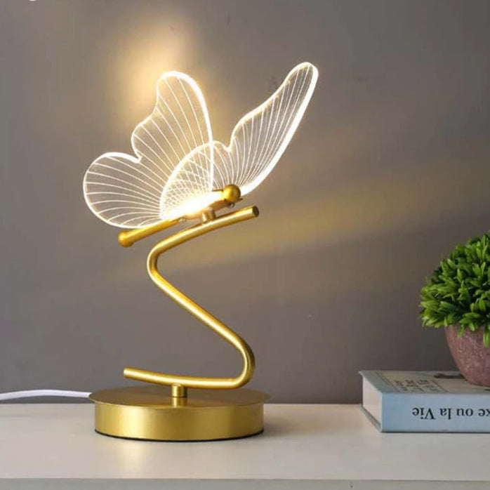 lampe de chevet papillon lumière chaude