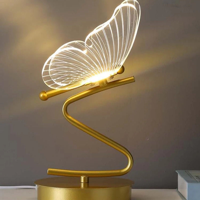 lampe de chevet papillon table