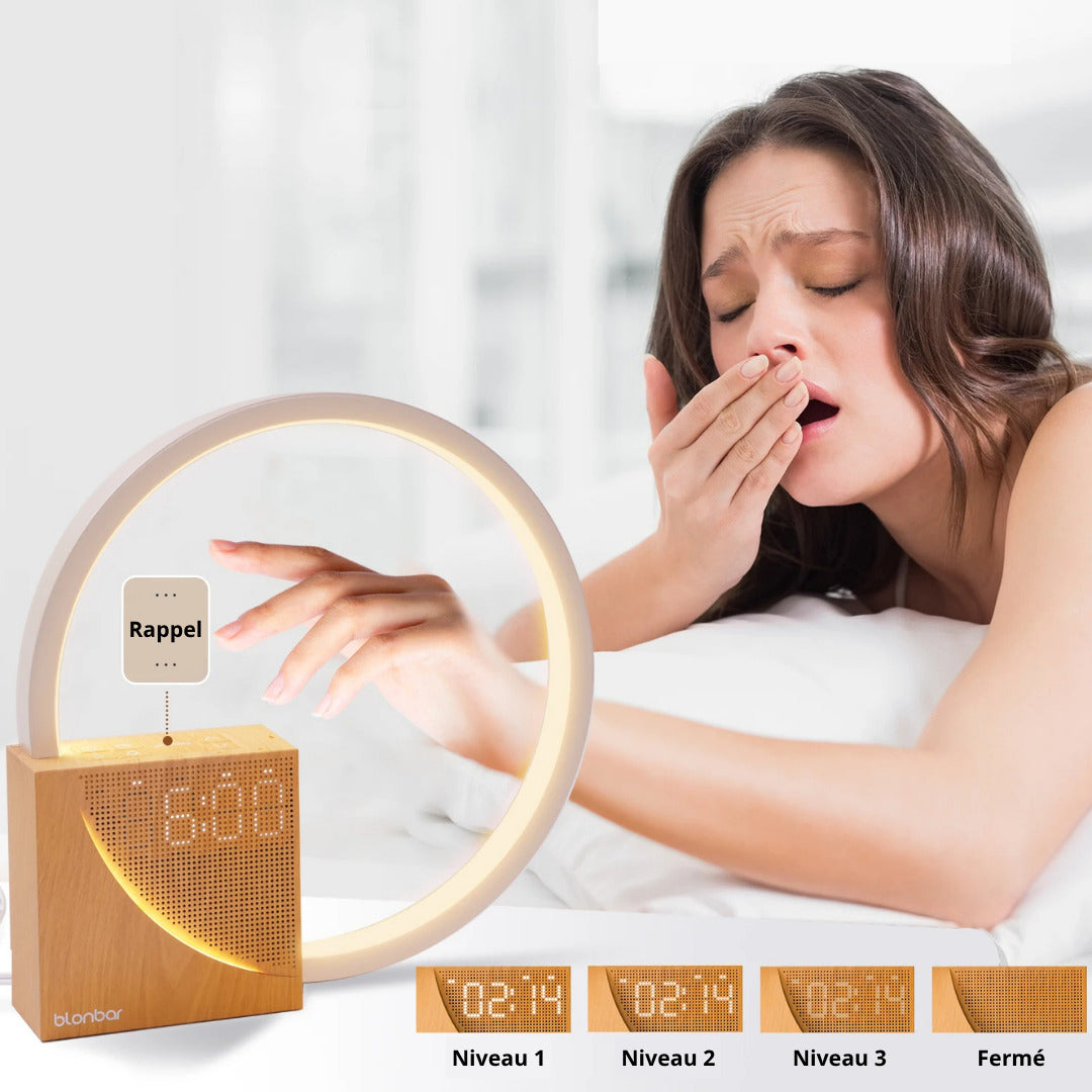 lampe de chevet tactile avec rappel d'alarme