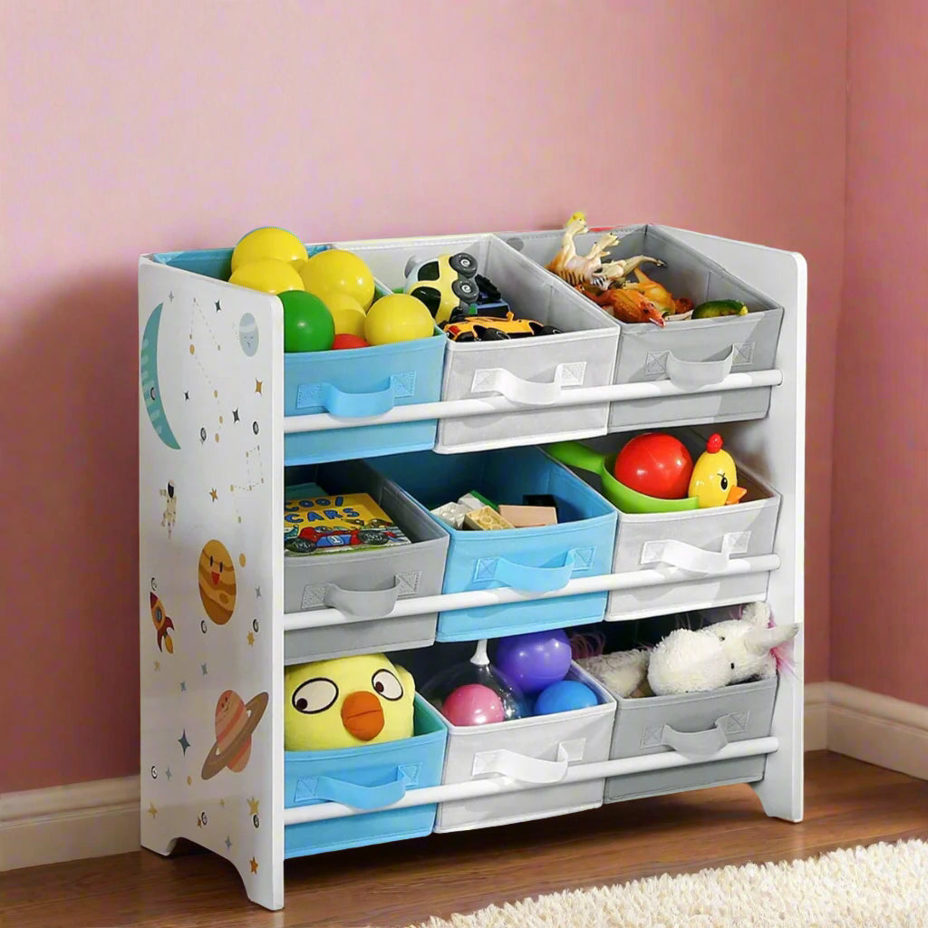 meuble rangement jouet chambre rose
