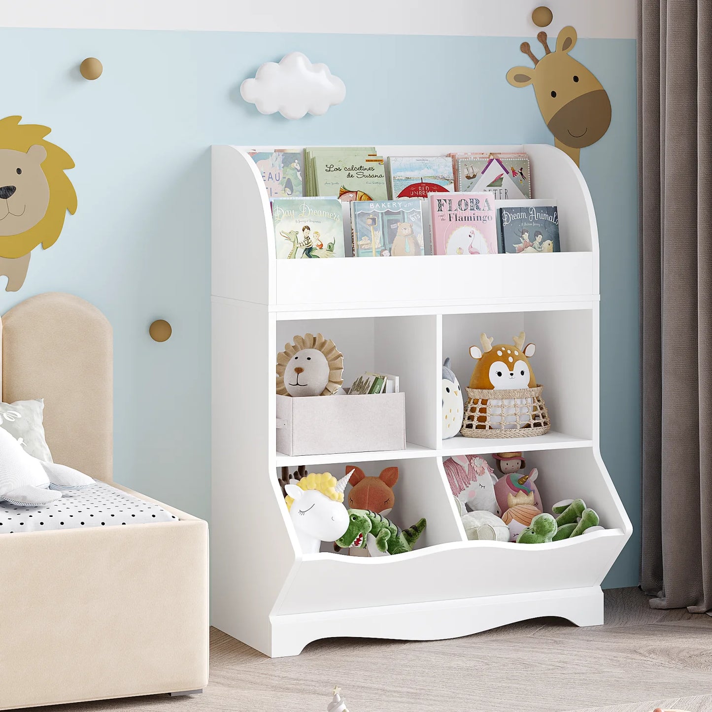meuble rangement jouet livres et jouets