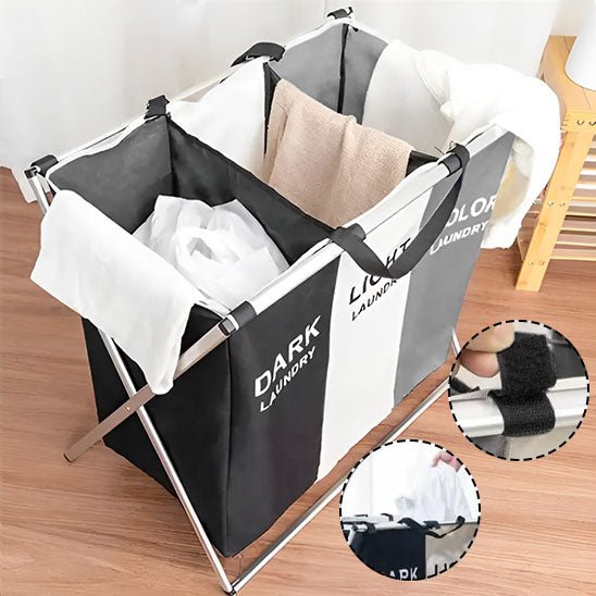 panier à linge 3 compartiments chambre
