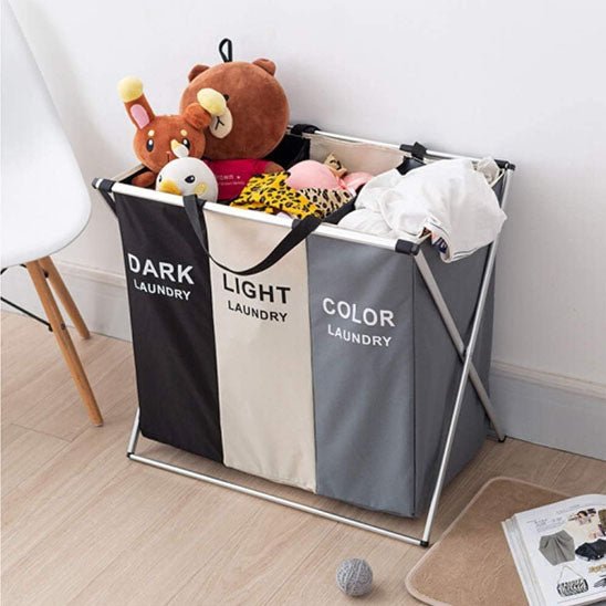 panier à linge 3 compartiments chambre d'enfant