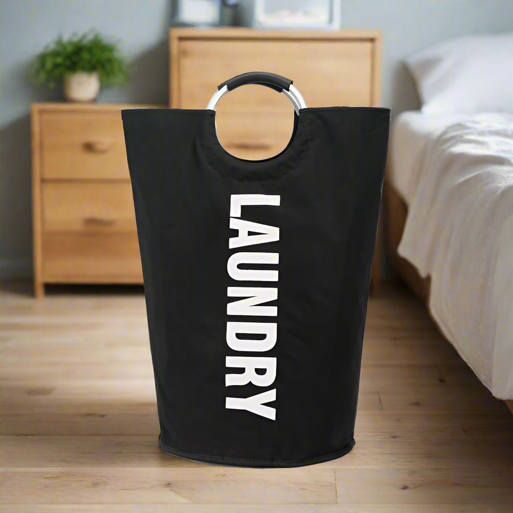 panier à linge pliable noir chambre