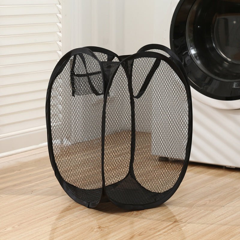 panier à linge pliable noir buanderie