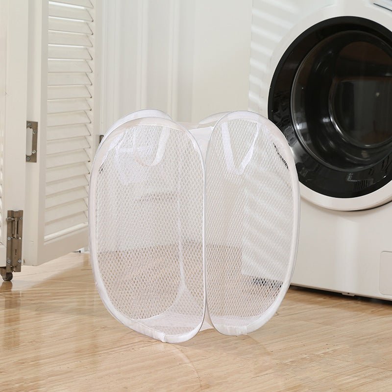 panier à linge pliable blanc buanderie