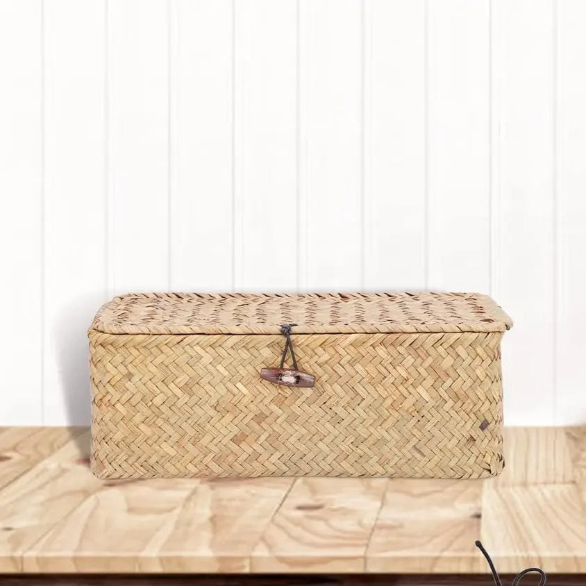 panier de rangement salle de bain tissé bureau