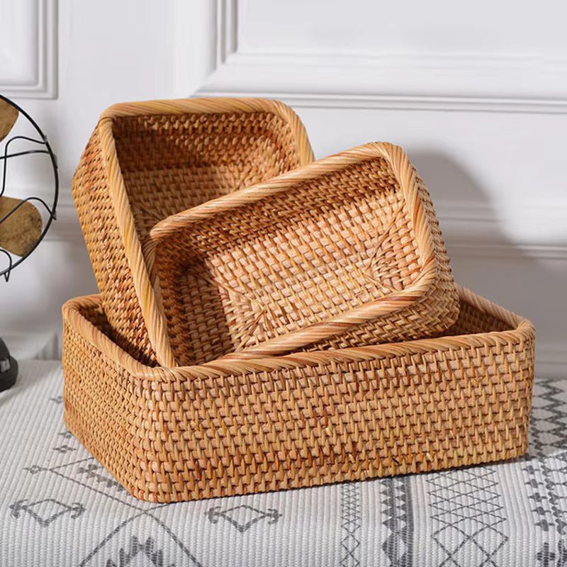 paniers en osier pour rangement naturels