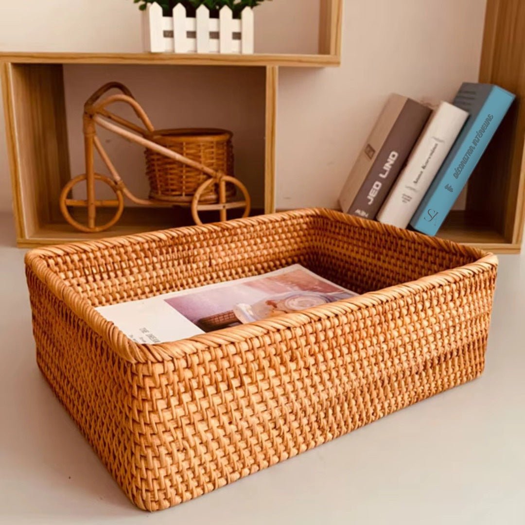 paniers en osier pour rangement large