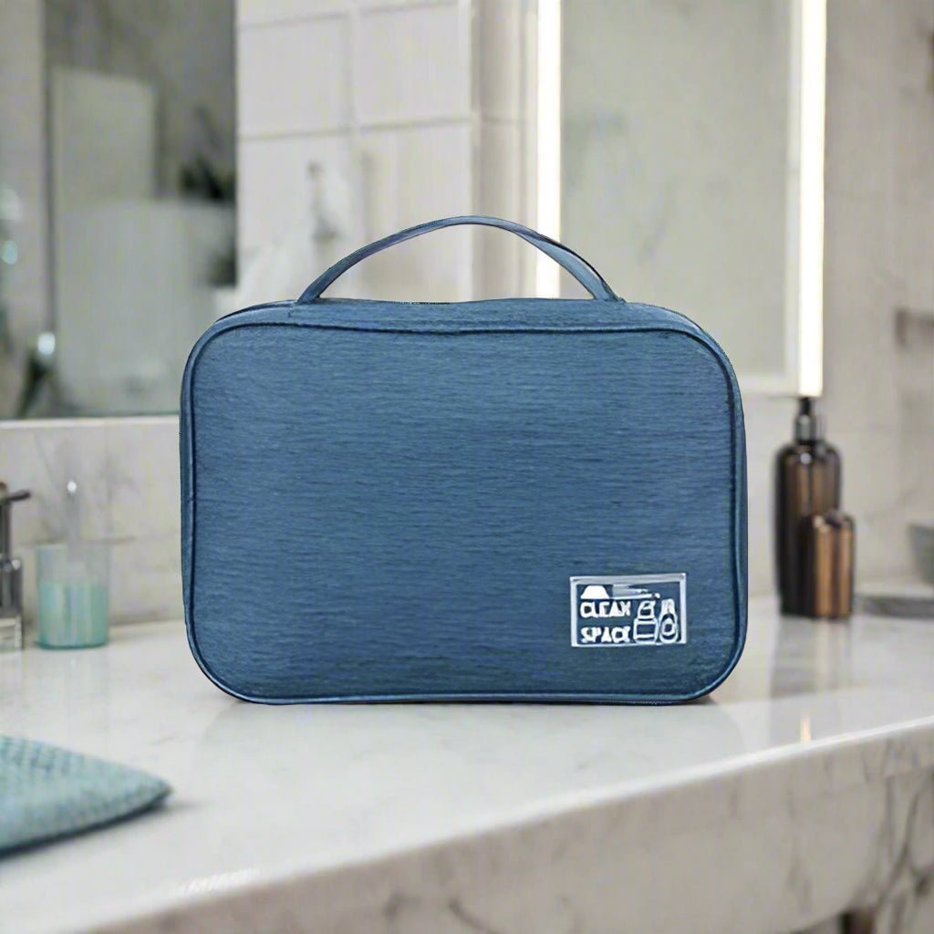 trousse de toilette bleu
