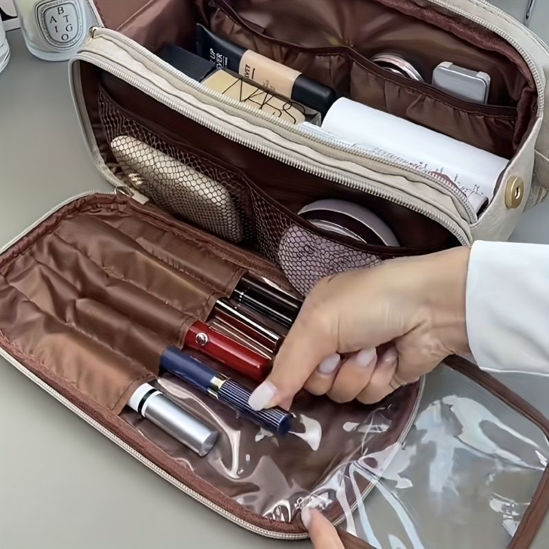 trousse de toilette femme cuir pu élégante