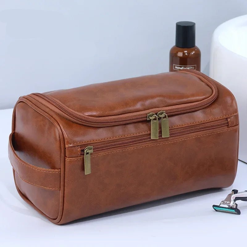 trousse de toilette marron