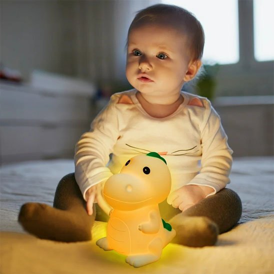 veilleuse enfant fille dinosaure