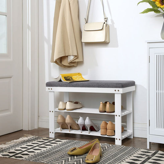 banc à chaussures bambou entrée