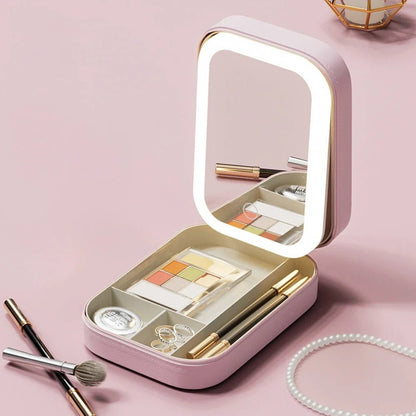 boite à rangement maquillage rose