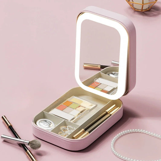 boite à rangement maquillage rose