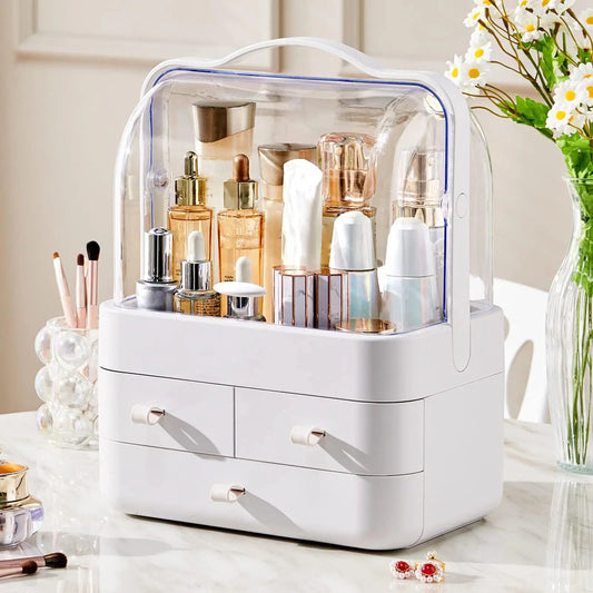 boite à rangement maquillage blanc coiffeuse