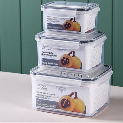boites de rangement pour frigo rectangles lot de 3