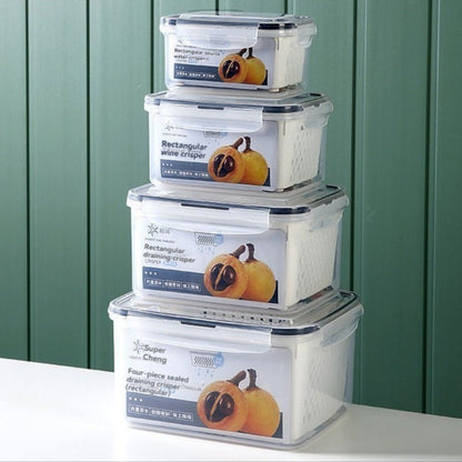 boites de rangement pour frigo carrées lot de 4