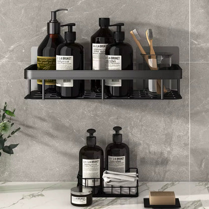 étagère murale pour salle de bain noir