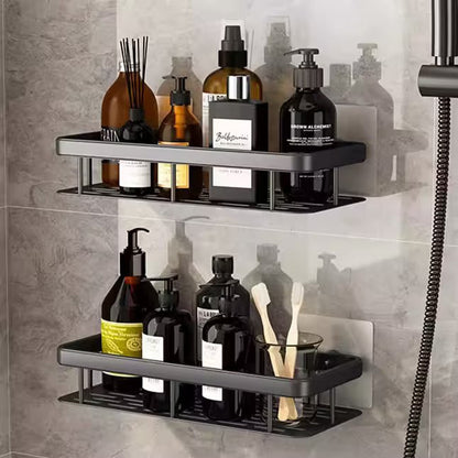 étagère murale pour salle de bain double noir