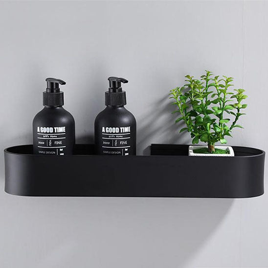 étagère murale pour salle de bain noire