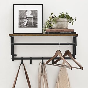 étagère porte manteau murale design