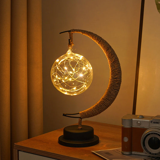 lampe de chevet quartier de lune blanc chaud