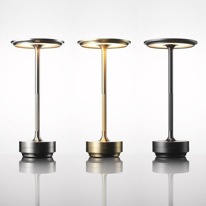 lampe de chevet design argent or noir