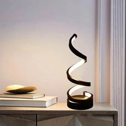 lampe de chevet design en spirale commode