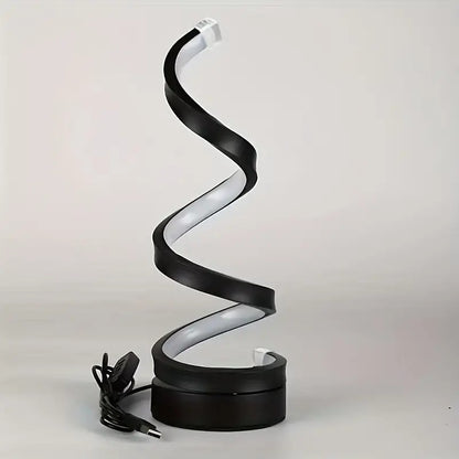 lampe de chevet design en spirale prise usb