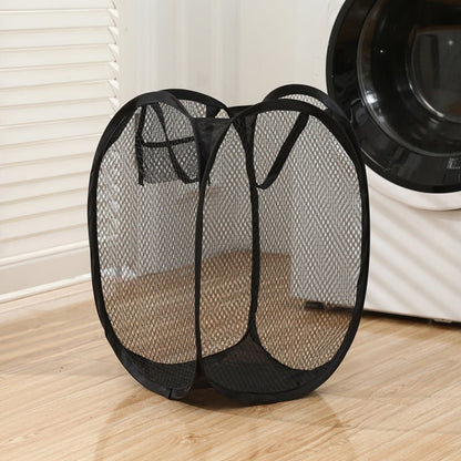 panier à linge pliable noir buanderie