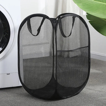 panier à linge pliable noir buanderie