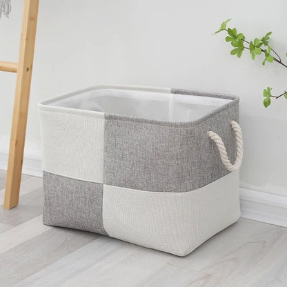 panier de rangement gris salon