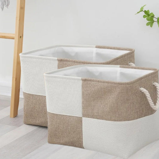 panier de rangement brun salon