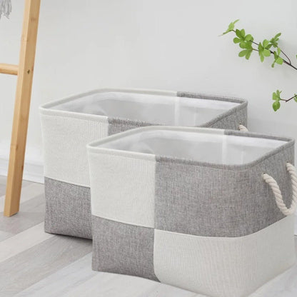 panier de rangement gris salon