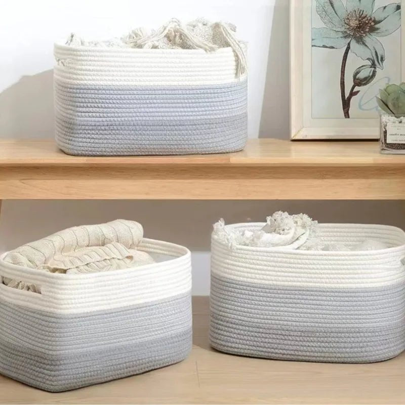 paniers de rangement vêtements couverture