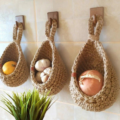 paniers de rangement tissés légumes cuisine